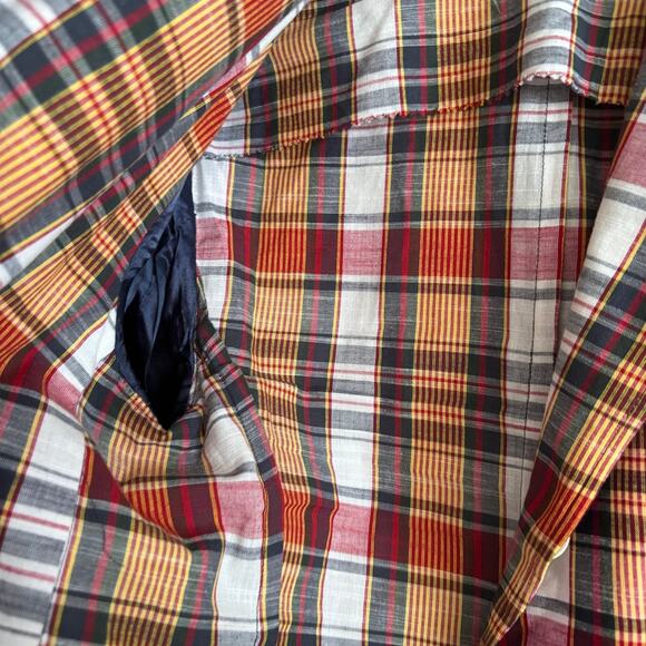 Rowing Blazers New York Indian Madras Multicolor Plaid Blazer Sports Coat Small - Picture 6 of 8